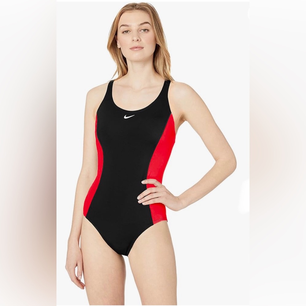 Nike Woman's Standard Color Surge Powerback One Piece Swimsuit Bright Crimson